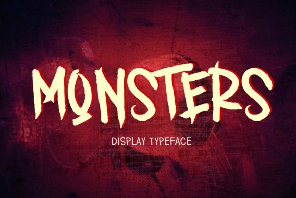 Monsters: A Brush-Pen Display Typeface for Campaigns