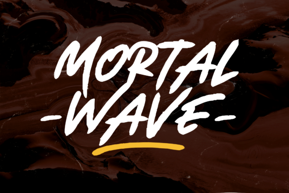 Mortal Wave: A Brush-and-Pencil Display Font