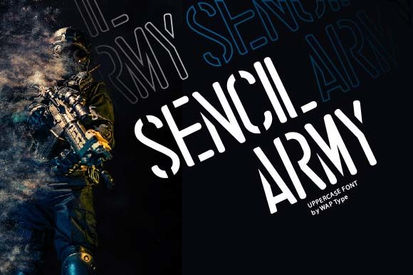 Stencil Army: A Display Font for High-Impact Campaigns