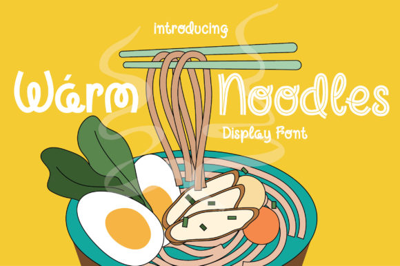 Warm Noodles: A Playful Display Font for Handmade Brands